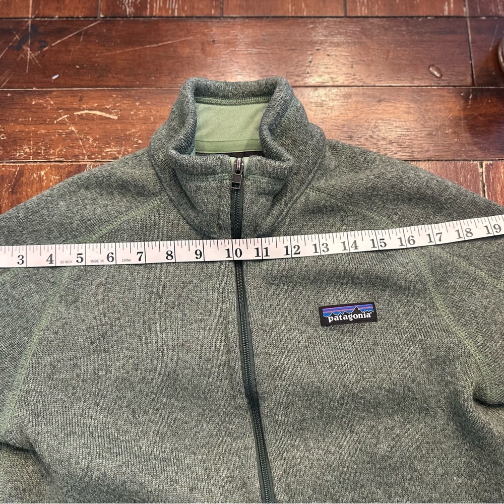 Patagonia Olive Full-Zip Fleece Jacket Size Medium - Picture 12 of 13